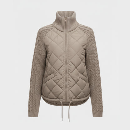 Luna - Quilted Knit-Sleeve Jacket