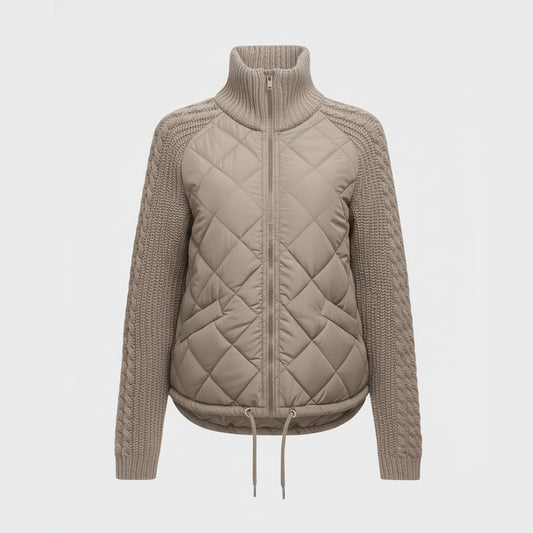 Luna - Quilted Knit-Sleeve Jacket