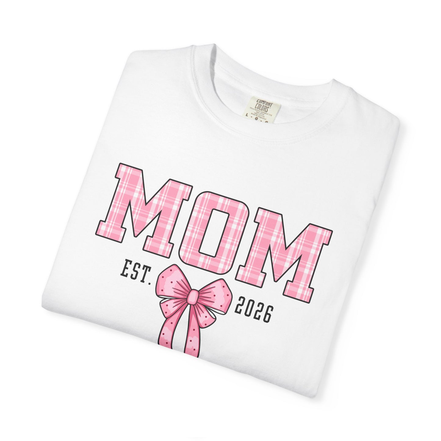 mom est 2026 Pink Bow Coquette T-shirt