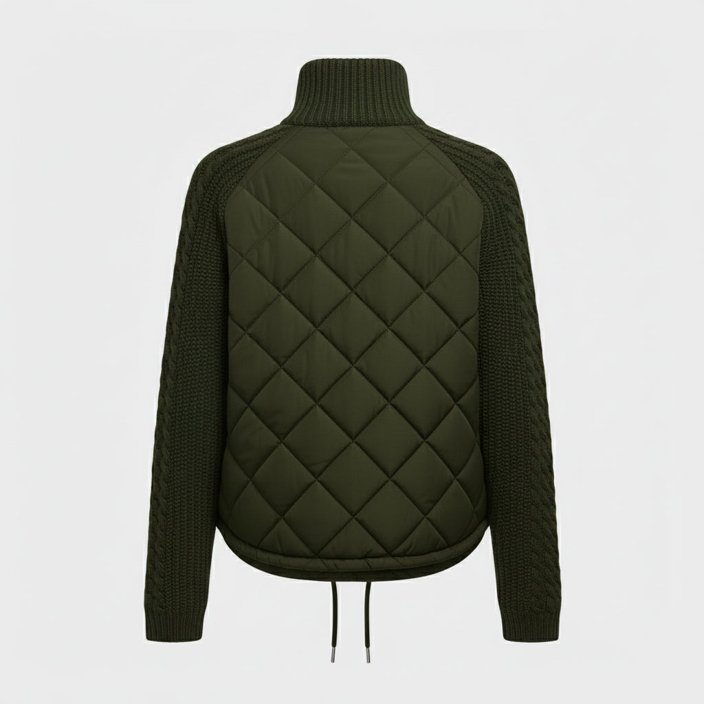 Luna - Quilted Knit-Sleeve Jacket
