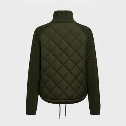 Luna - Quilted Knit-Sleeve Jacket