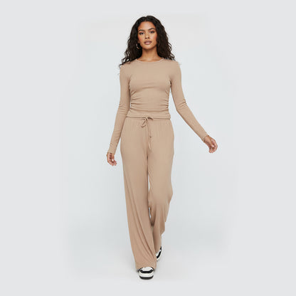 Loren - Soft Lounge Set with Wide-Leg Silhouette