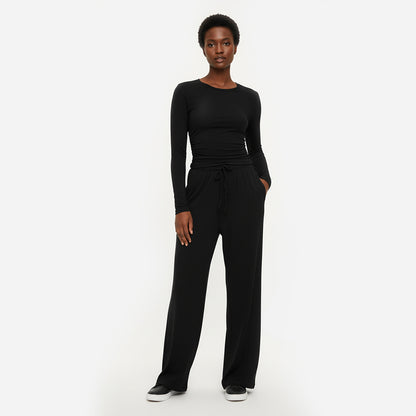 Loren - Soft Lounge Set with Wide-Leg Silhouette