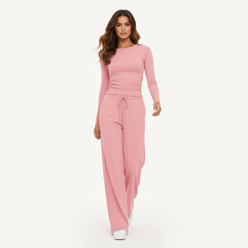 Loren - Soft Lounge Set with Wide-Leg Silhouette