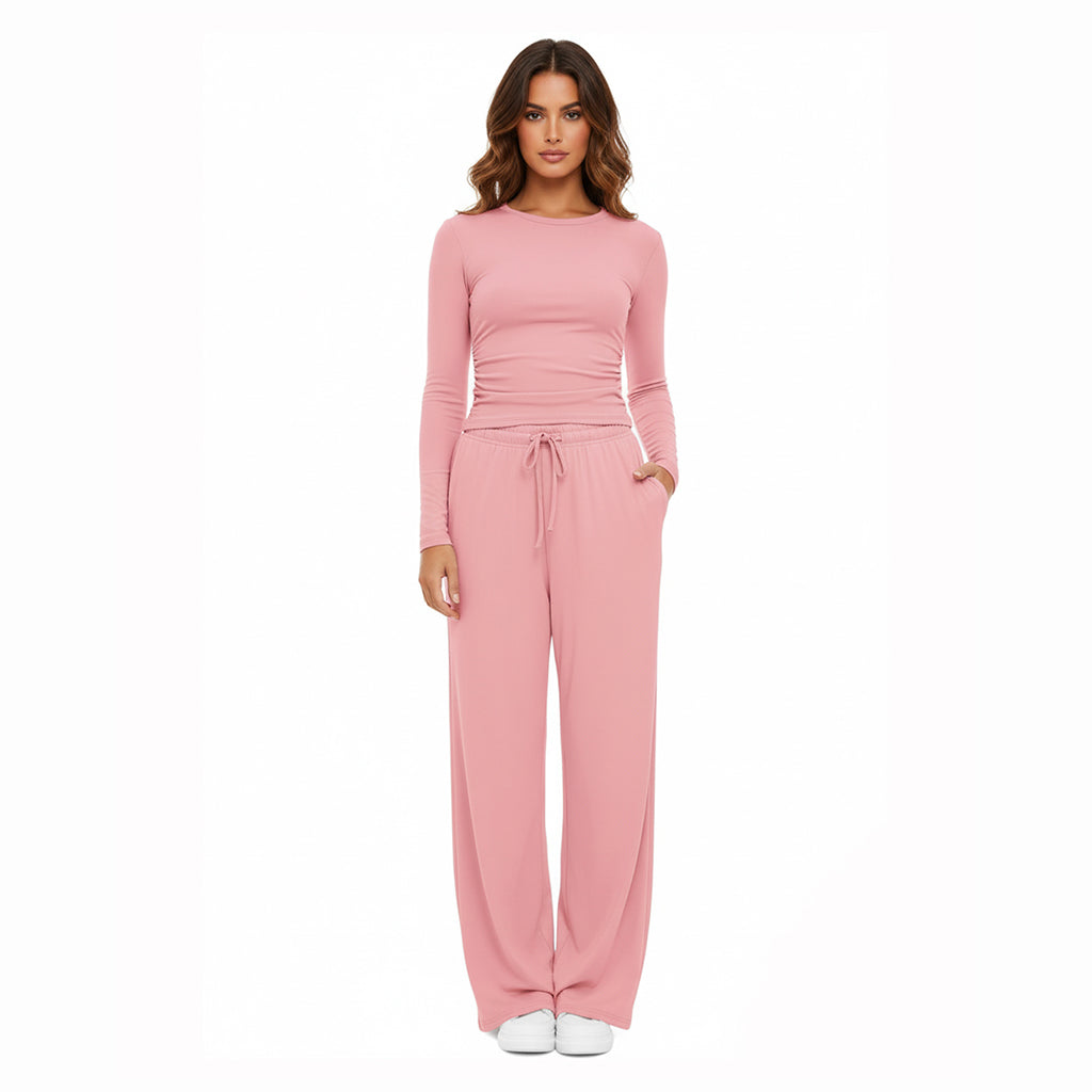 Loren - Soft Lounge Set with Wide-Leg Silhouette