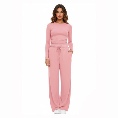 Loren - Soft Lounge Set with Wide-Leg Silhouette