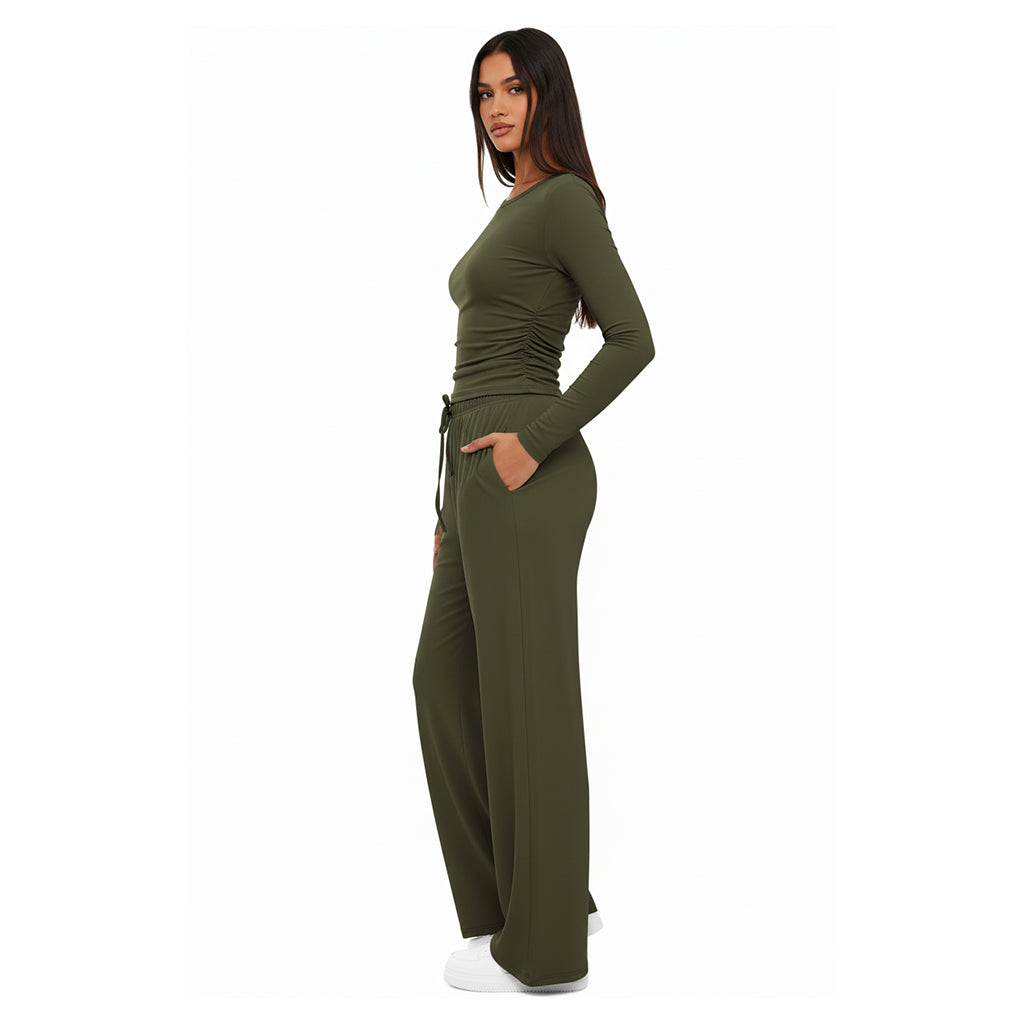 Loren - Soft Lounge Set with Wide-Leg Silhouette