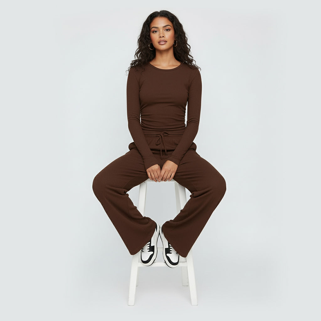 Loren - Soft Lounge Set with Wide-Leg Silhouette