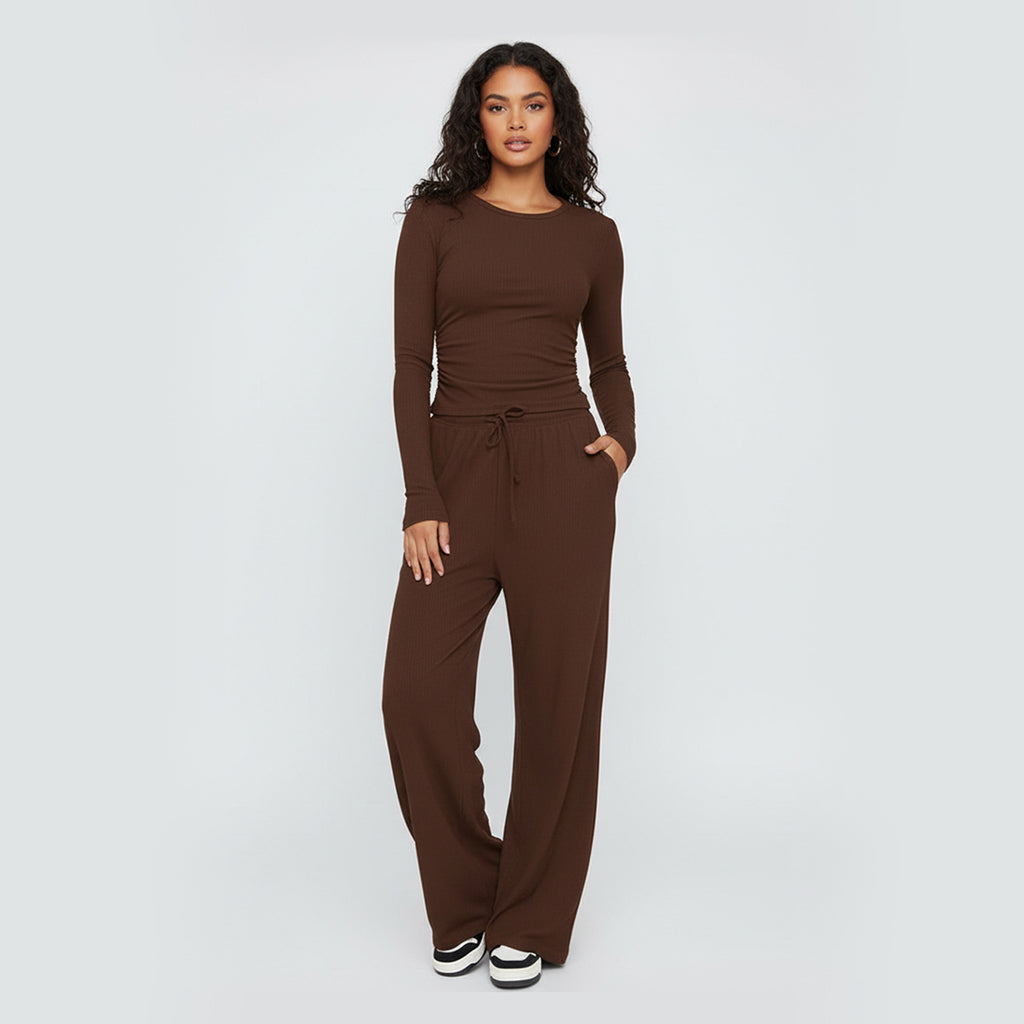 Loren - Soft Lounge Set with Wide-Leg Silhouette