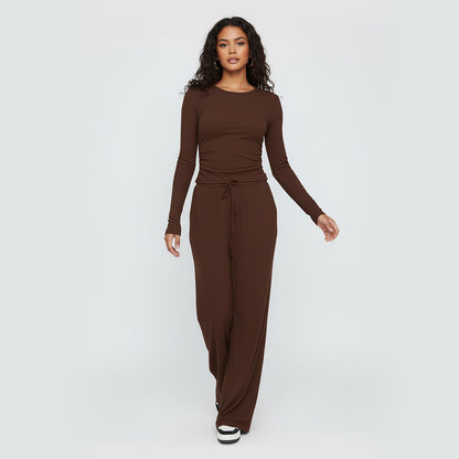 Loren - Soft Lounge Set with Wide-Leg Silhouette