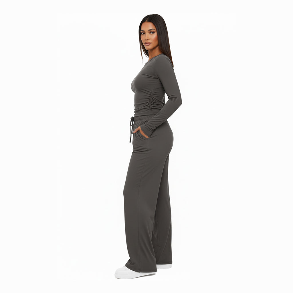 Loren - Soft Lounge Set with Wide-Leg Silhouette