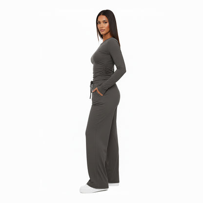 Loren - Soft Lounge Set with Wide-Leg Silhouette