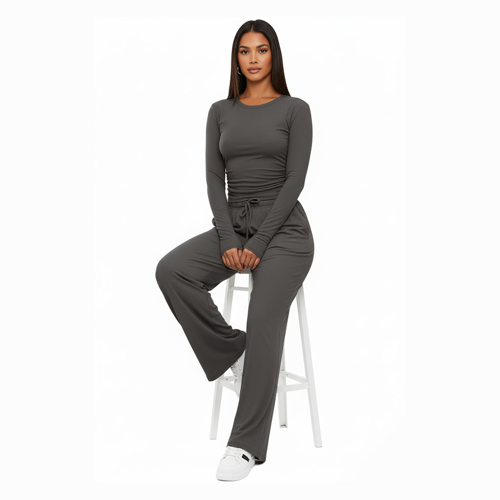 Loren - Soft Lounge Set with Wide-Leg Silhouette